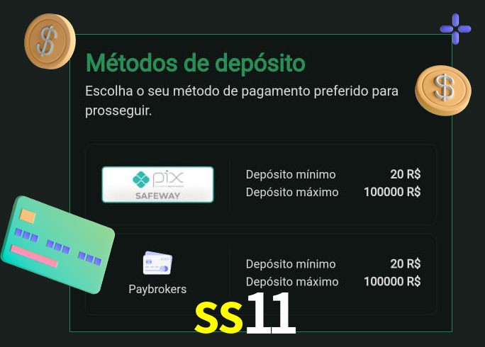 O cassino ss11 oferece uma grande variedade de métodos de pagamento